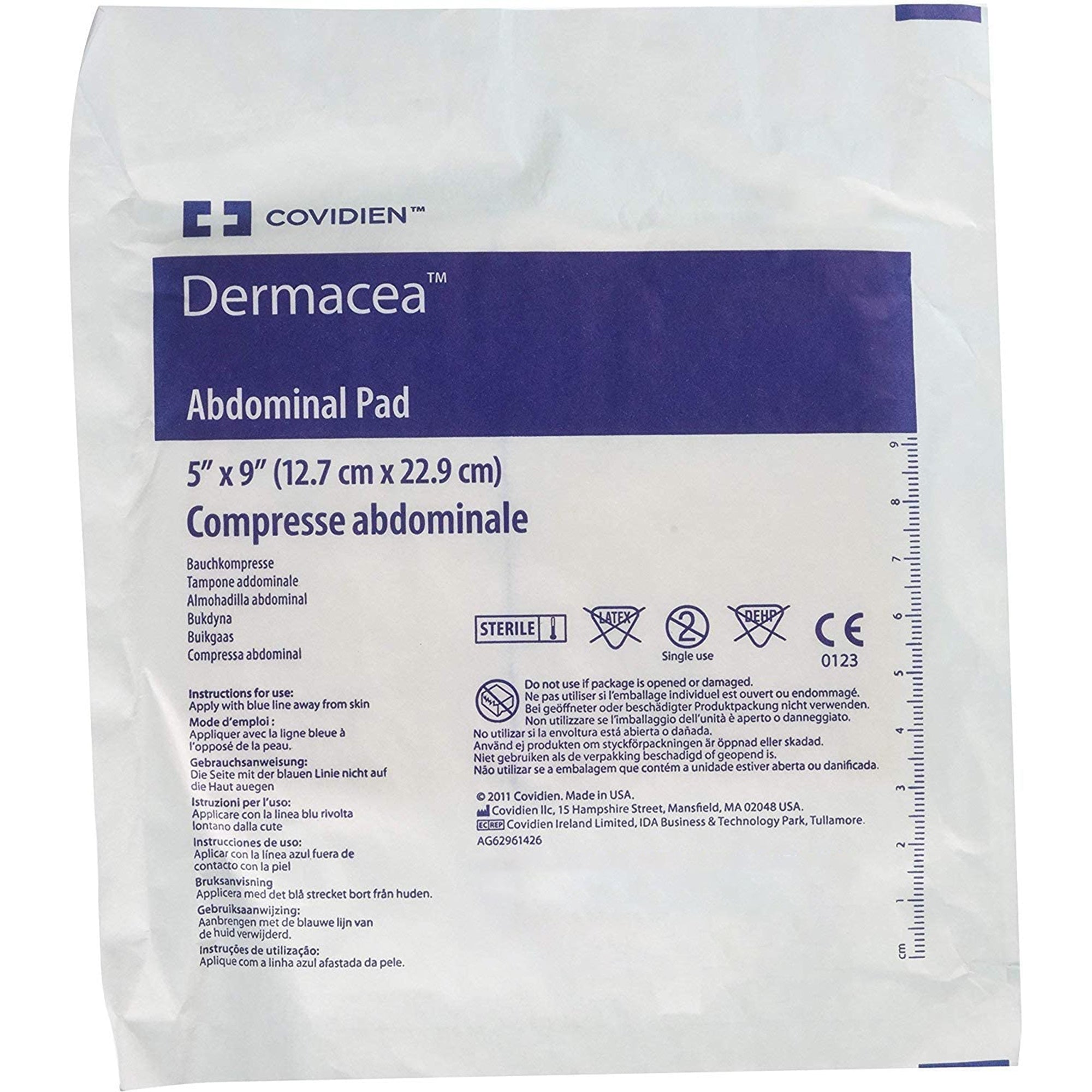 dermacea abdominal pad 5 x 9 inch dermacea abdominal pad mk566401ea