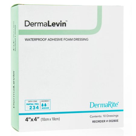 dermalevin adhesive with border foam dressing 4 x 4 inch dermalevin foam dressing mk896849bx