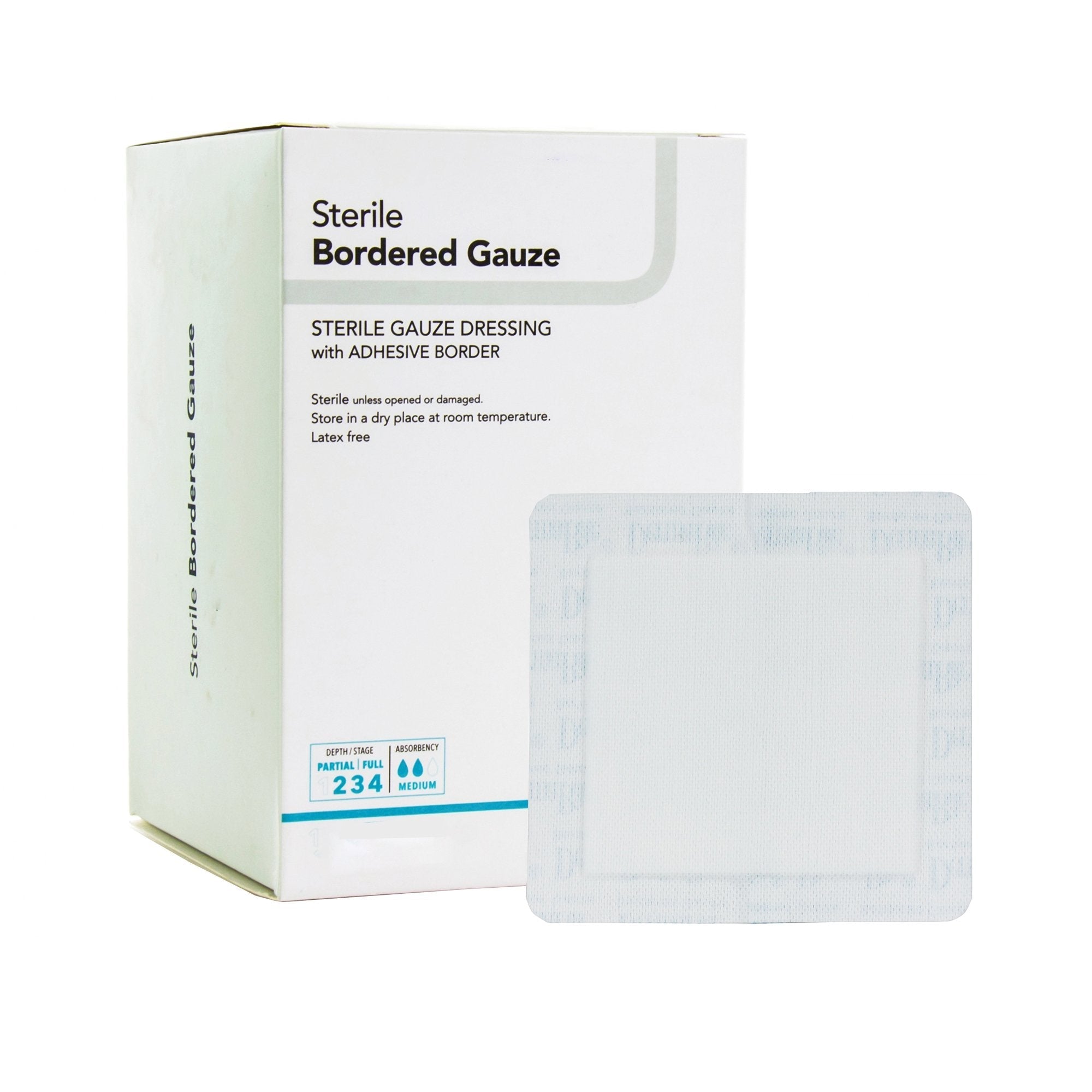 Island Dressing DermaRite Bordered Gauze 2 X 2 Inch Square Sterile