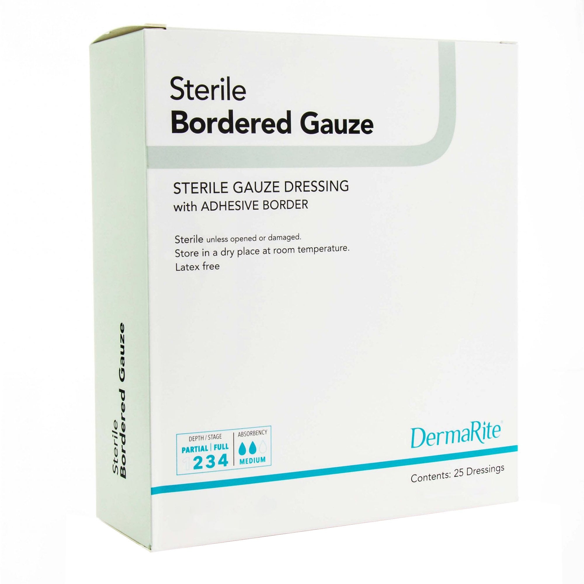 Island Dressing DermaRite Bordered Gauze 4 X 5 Inch Rectangle Sterile