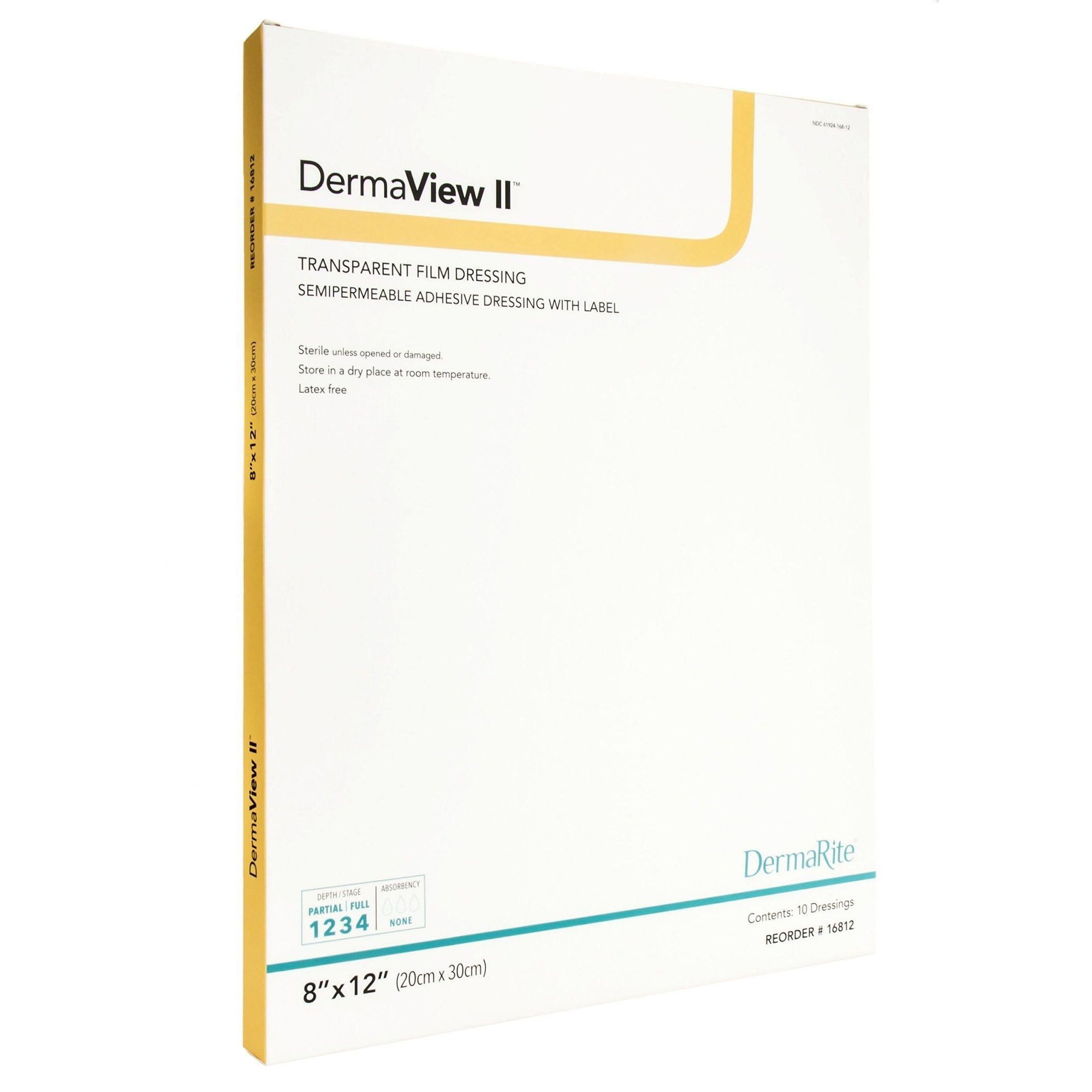 dermaview ii transparent film dressing with border 8 x 12 inch dermaview ii transparent film dressing mk946644bx