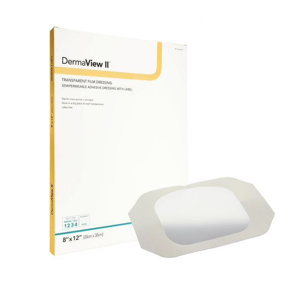 Transparent Film Dressing DermaView II 8 X 12 Inch Frame Style Delivery Rectangle Sterile