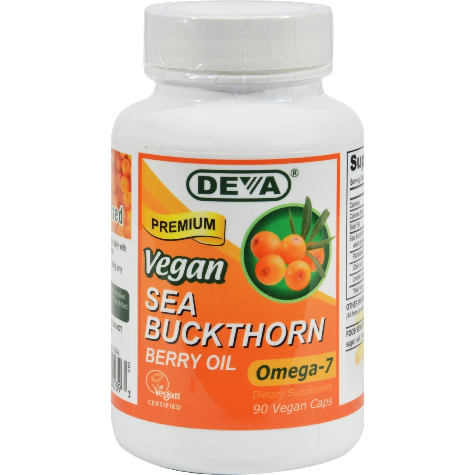 Deva Vegan Vitamins   Sea Buckthorn Oil Vegan   90 Vegan Capsules   All Care Store