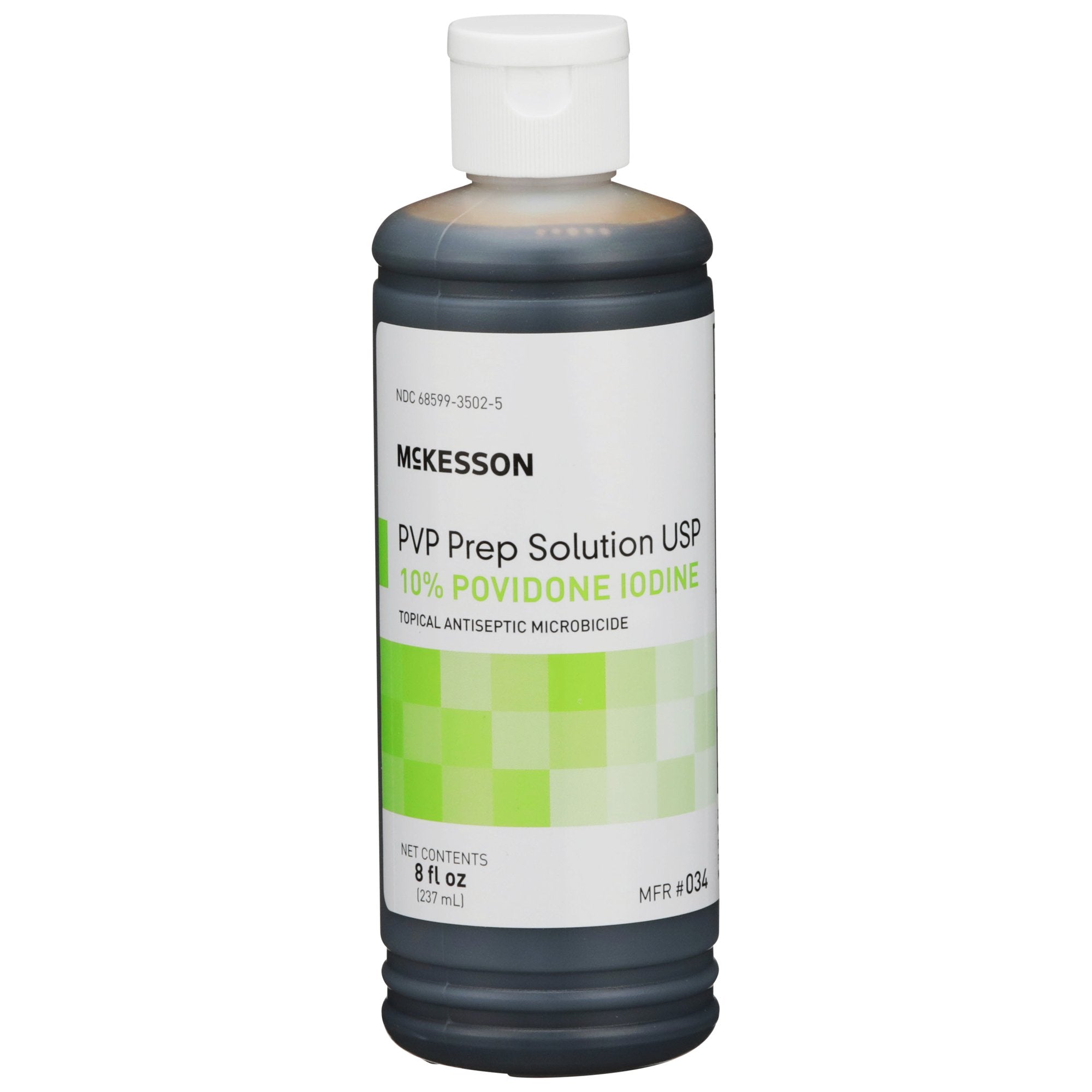 Skin Prep Solution McKesson 8 oz. Flip-Top Bottle 10% Strength Povidone-Iodine NonSterile, Packaging Type- Case