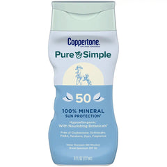 Sunscreen Coppertone Pure and Simple SPF 50 Lotion 6 oz. Bottle,Packaging Type- Each Default Title