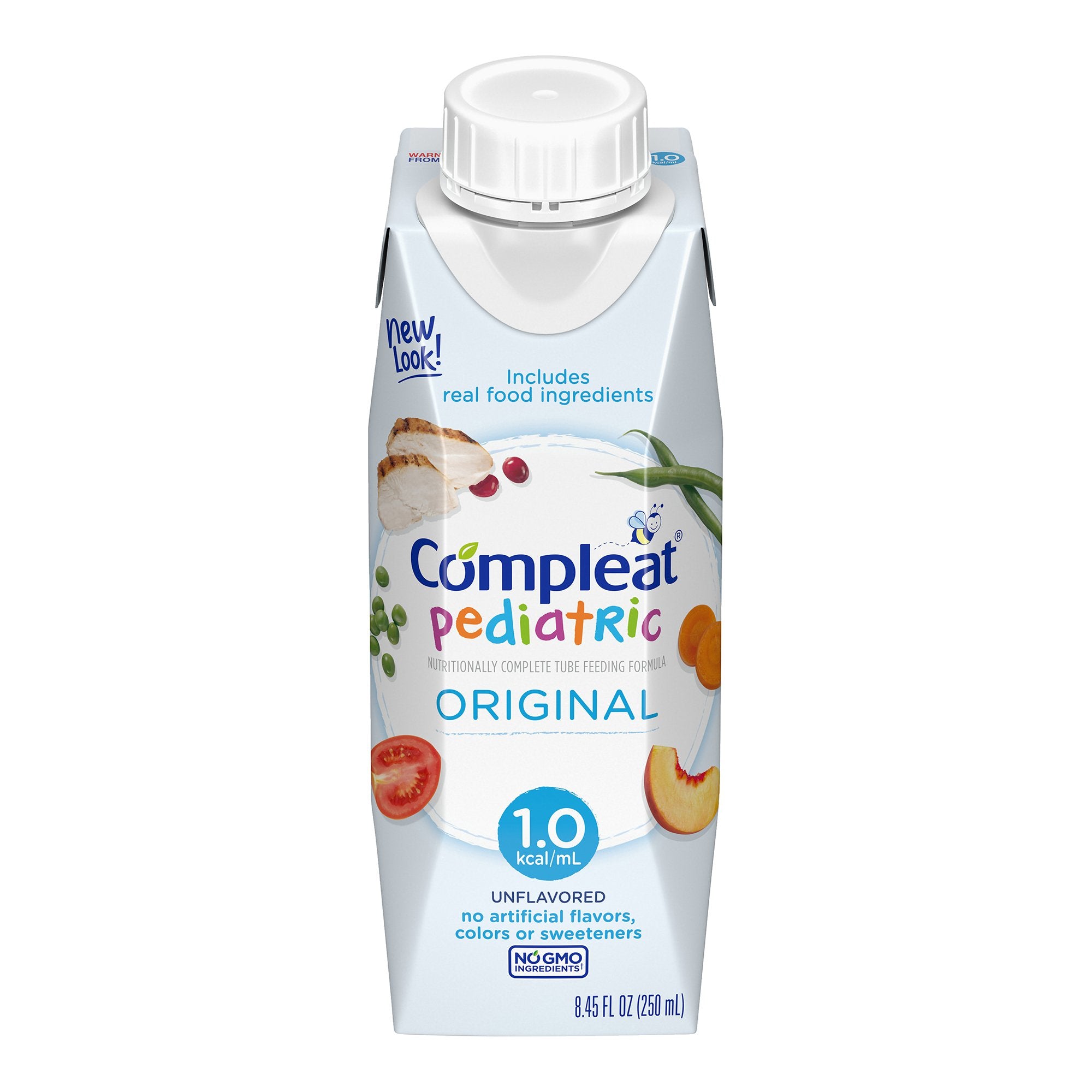 Pediatric Tube Feeding Formula Compleat Pediatric Original Unflavored 8.45 oz. Reclosable Carton Liquid Real Food Ingredients, Packaging Type- Case