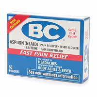 Pain Relief BC 845 mg - 65 mg Strength Aspirin / Caffeine Powder 50 per Box, Packaging Type- Box