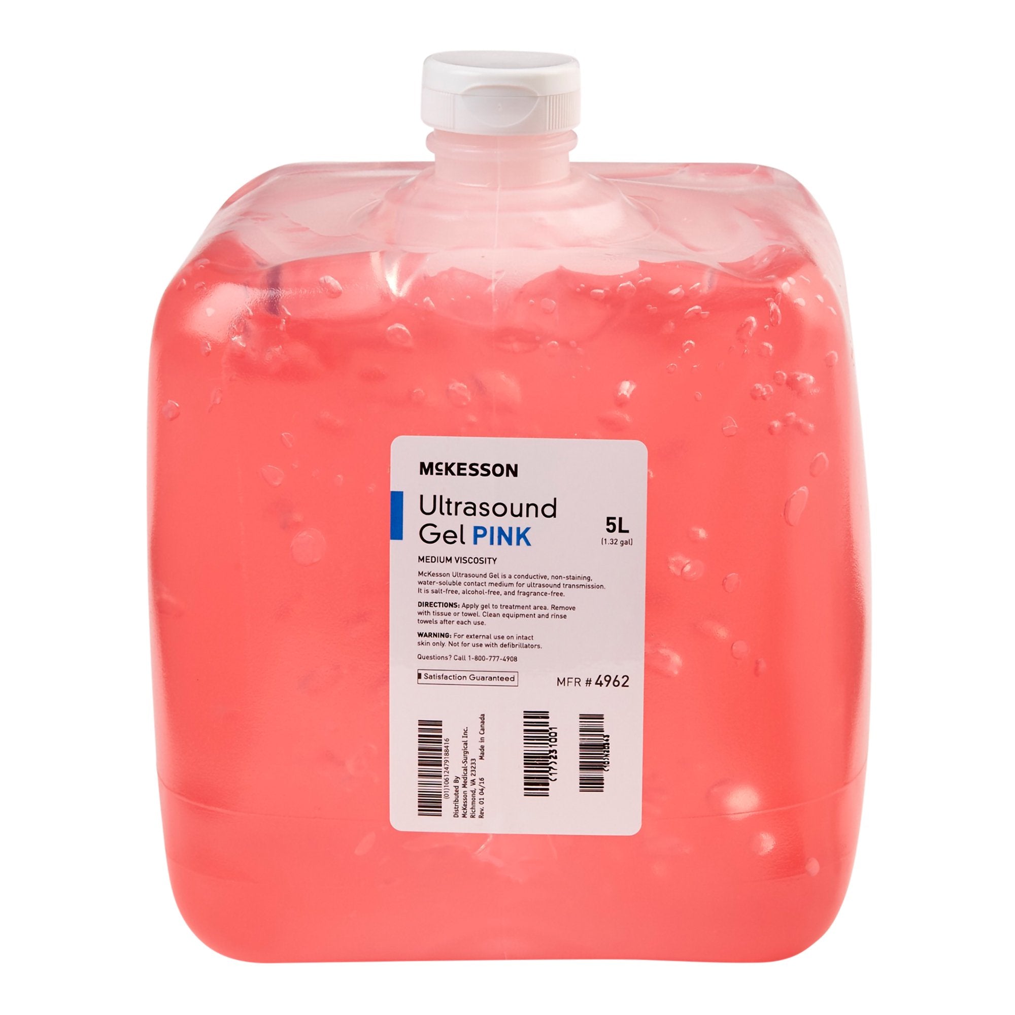 Ultrasound Gel McKesson Medium Viscosity 5 Liter Jug NonSterile, Packaging Type- Case