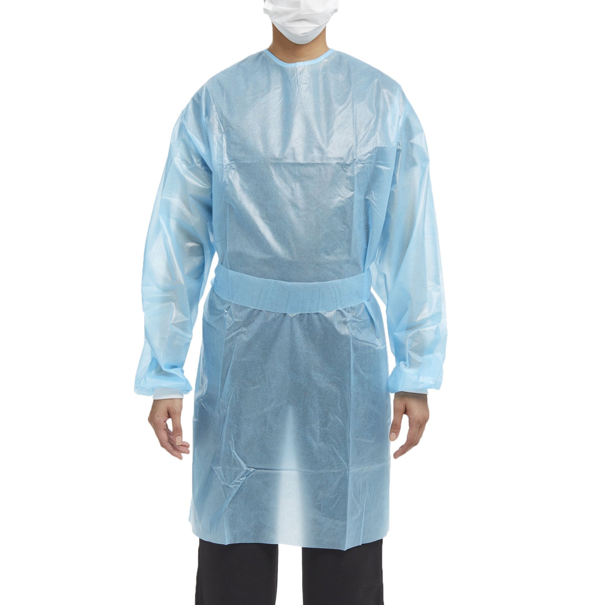 Chemotherapy Procedure Gown McKesson Medium Blue NonSterile AAMI Level 2 / ASTM D6978 Disposable, Packaging Type- Case