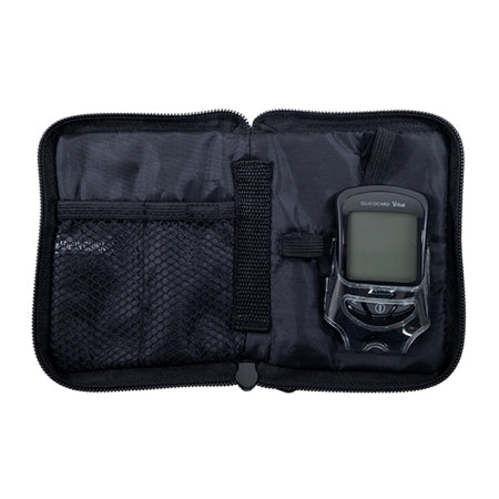 diabetic carry case assure prism zip up black for use wth blood glucose monitor