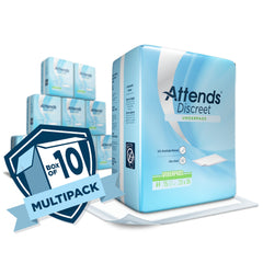 disposable underpad attends discreet polymer light absorbency