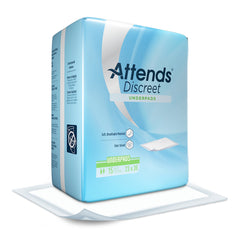 Disposable Underpad Attends Discreet 23 X 36 Inch Polymer Light Absorbency