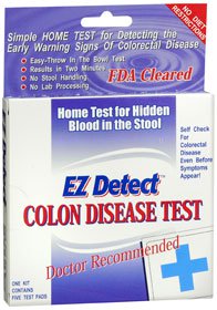 Cancer Screening Test Kit EZ Detect Fecal Occult Blood Test (FOBT) 5 Tests CLIA Waived, Packaging Type- Box