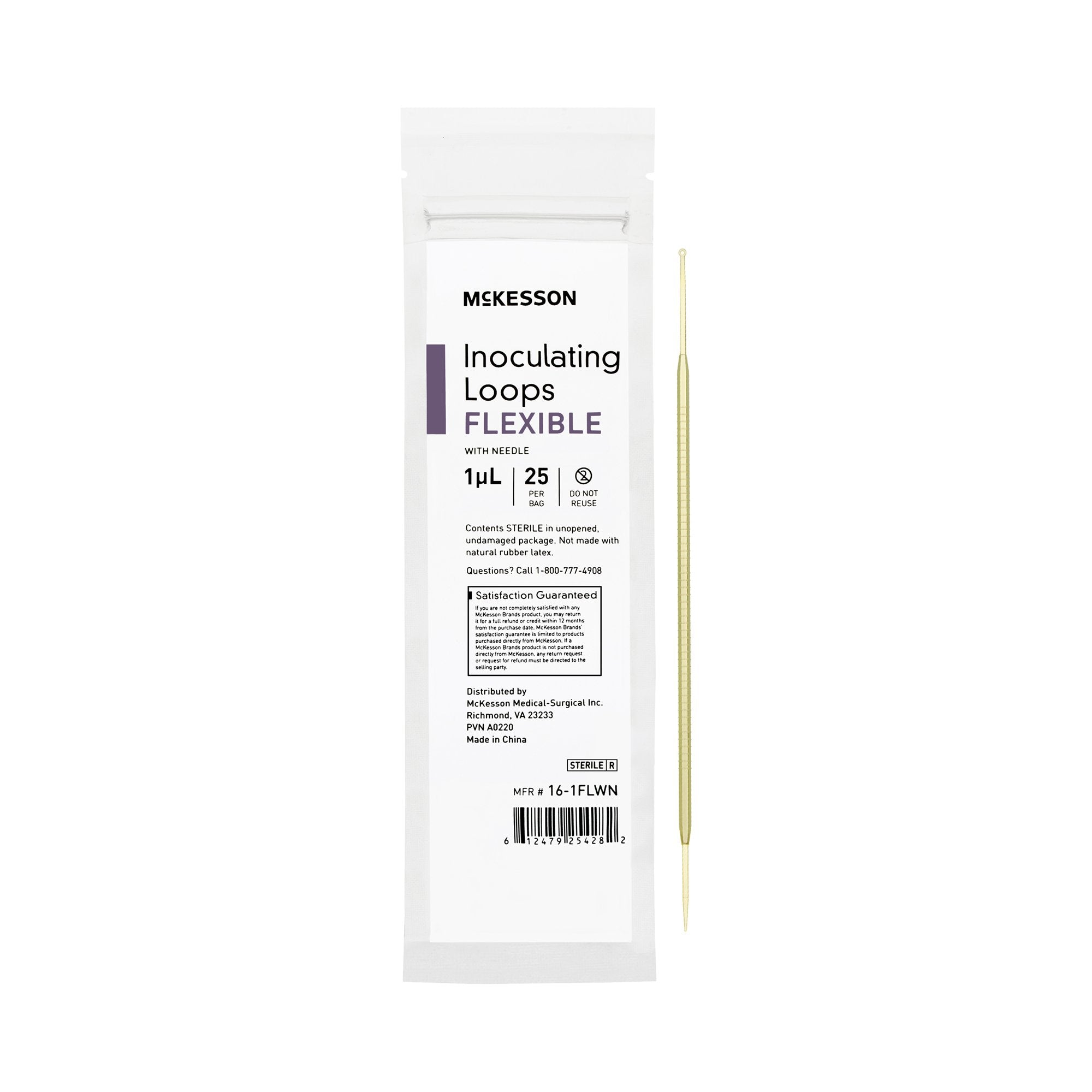 Inoculating Loop with Needle McKesson 1 µL ABS Integrated Handle Sterile, Packaging Type- Case