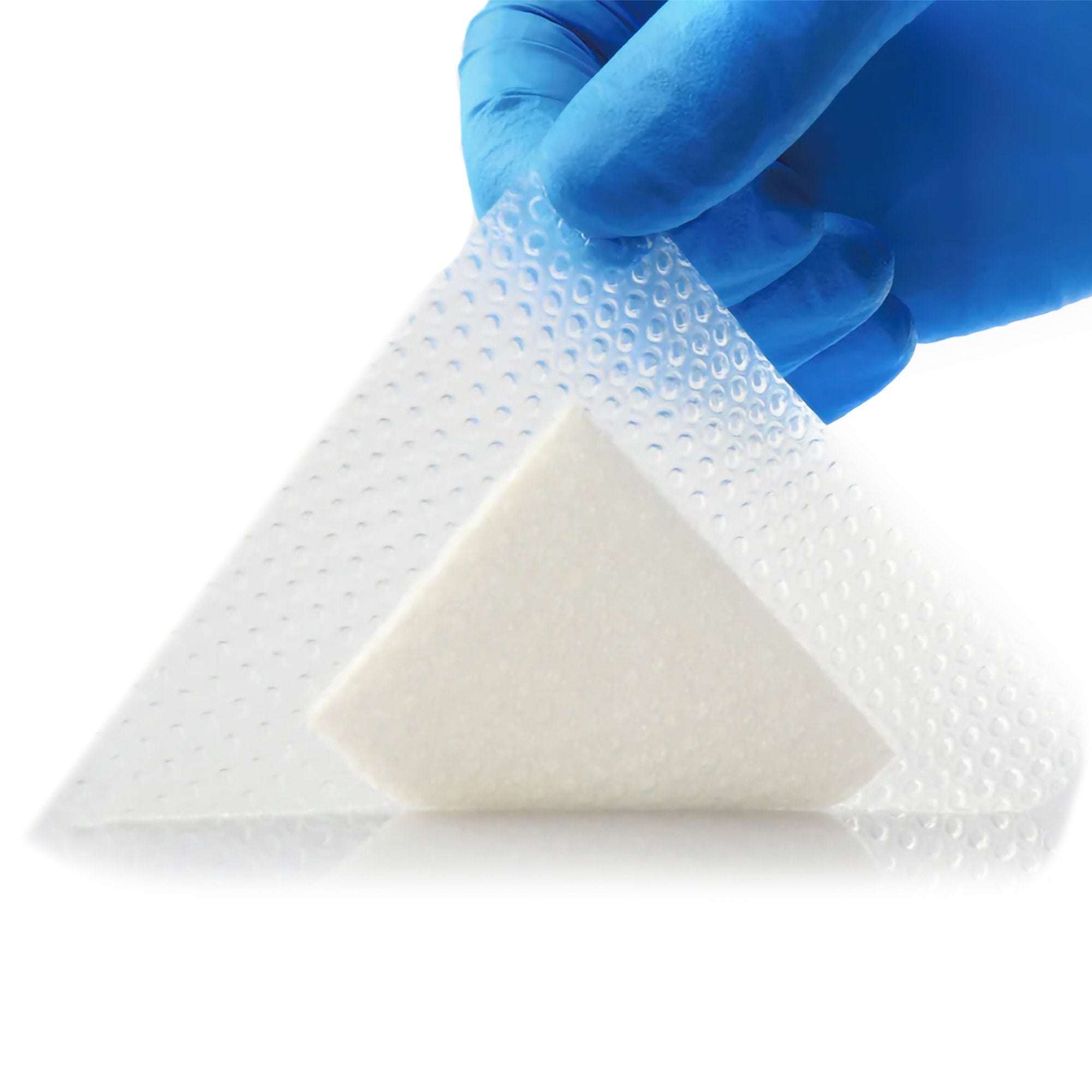 Super Absorbent Dressing ExcelSAP™ Silicone Adhesive 4 X 4 Inch Square