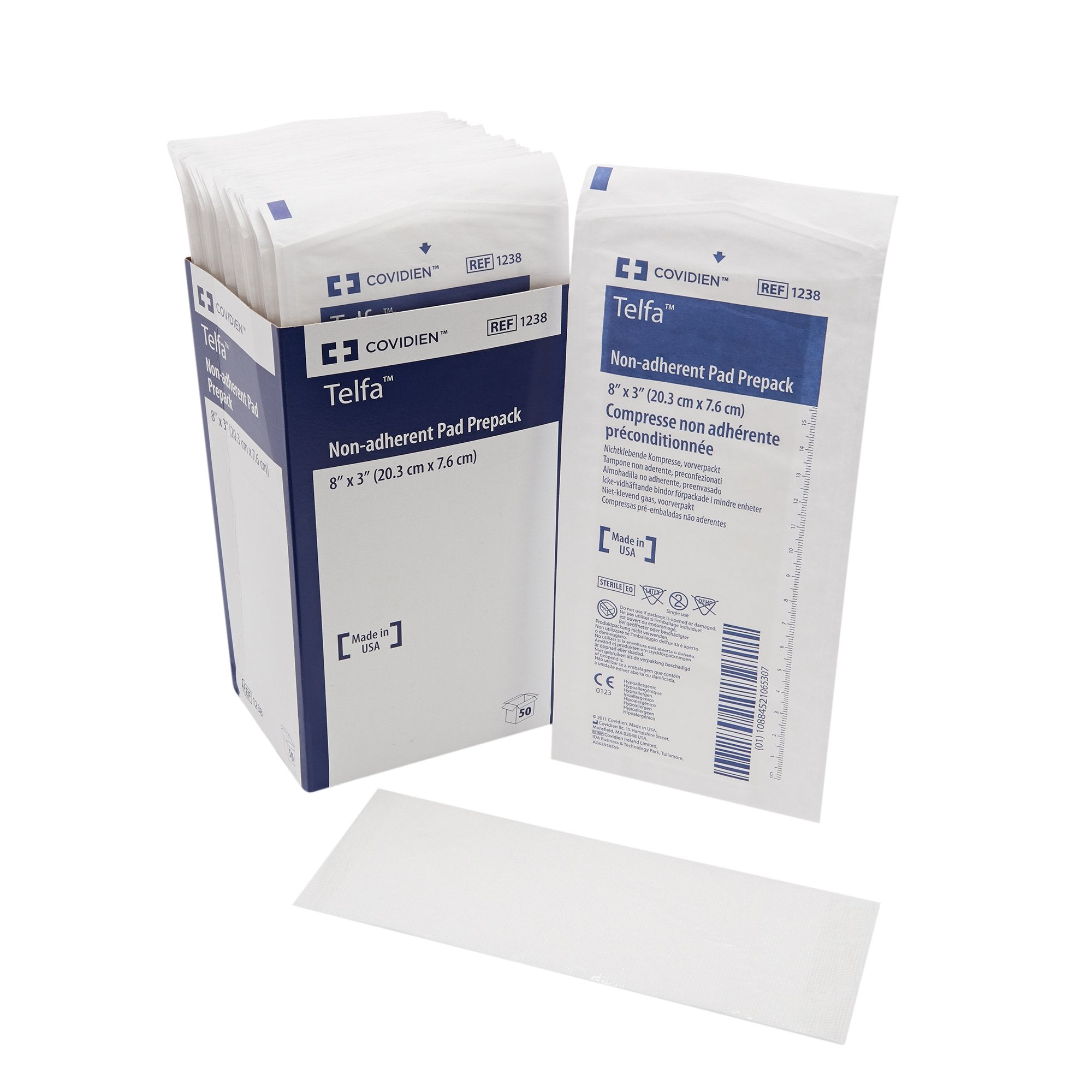 Non-Adherent Dressing Telfa™ Ouchless 3 X 8 Inch Sterile 50 per Pack