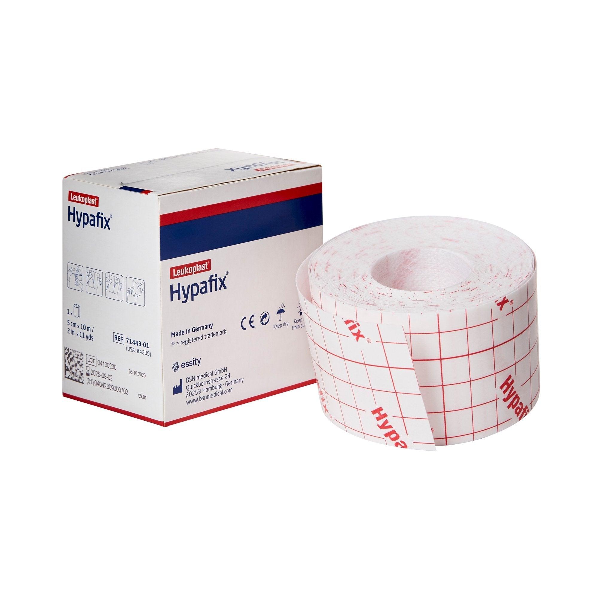 Dressing Retention Tape with Liner Hypafix White 2 Inch X 10 Yard Nonwoven Polyester NonSterile