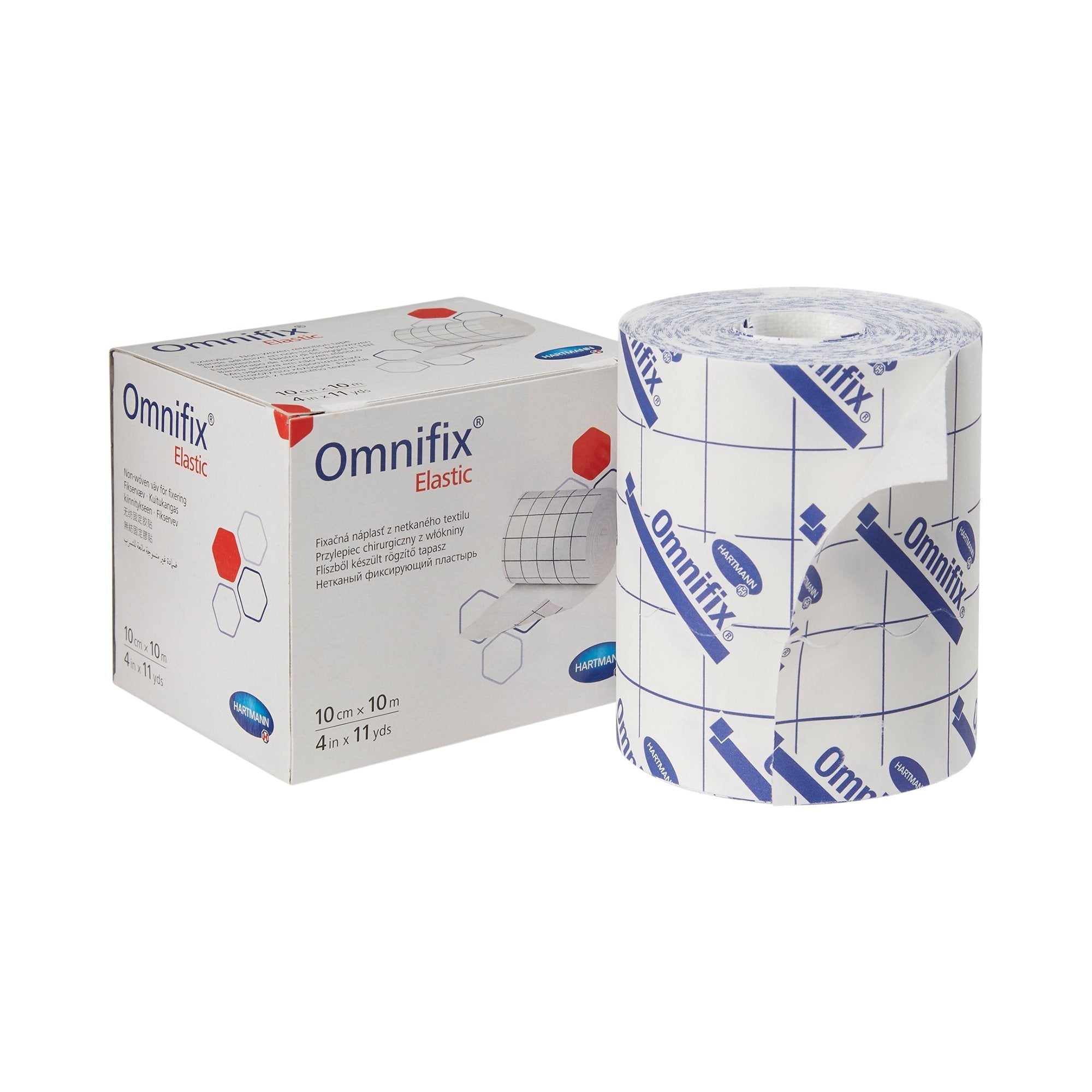 Dressing Retention Tape with Liner Omnifix Elastic White 4 Inch X 11 Yard Nonwoven NonSterile