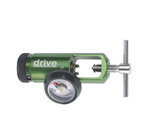 Drive Mini Oxygen Regulator Click Style 0   15 LPM Barb Outlet CGA 870
