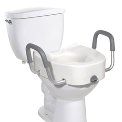 Raised Toilet Seat with Arms drive Premium 5 Inch Height Elongated 300 lbs. Weight Capacity