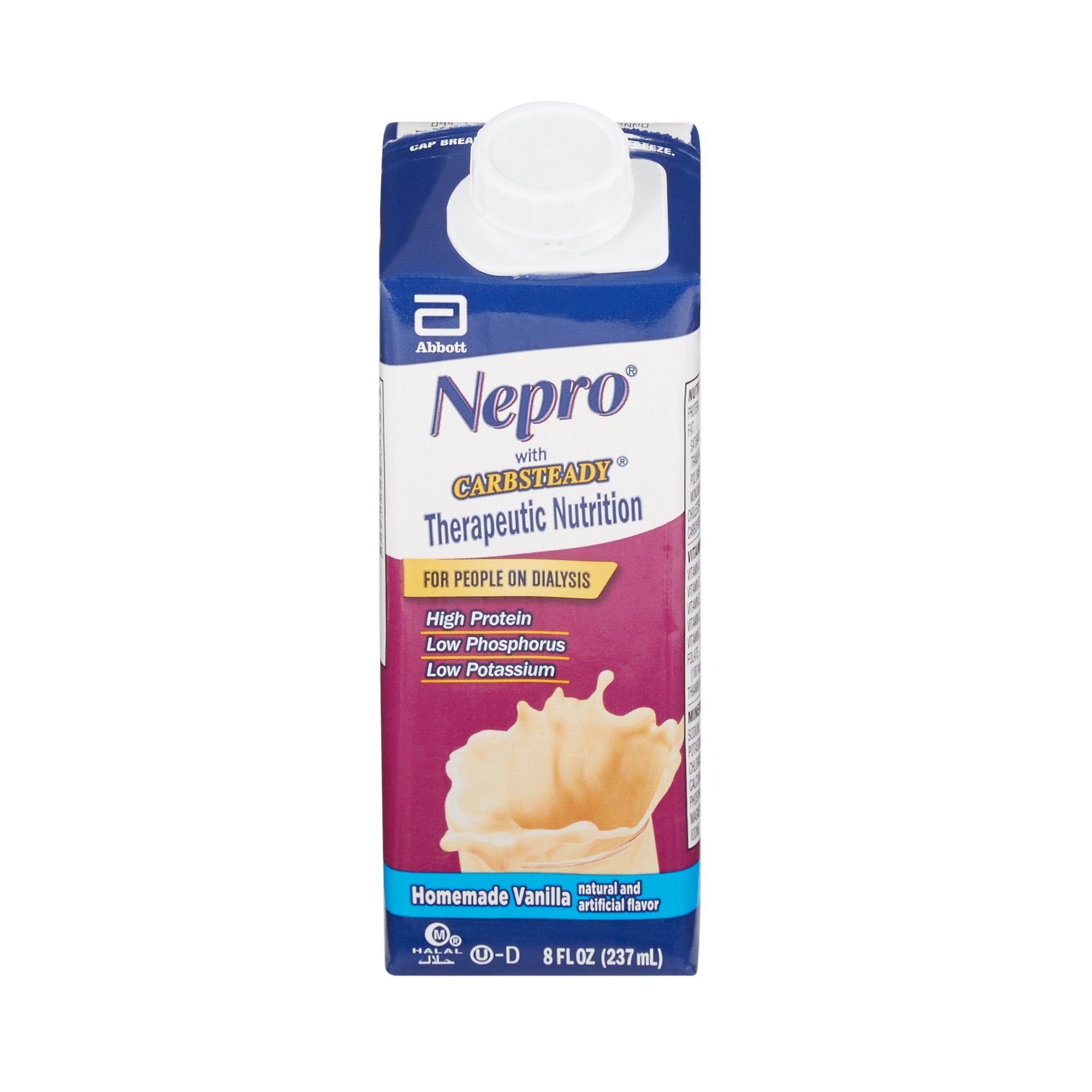 Oral Supplement Nepro with Carbsteady Homemade Vanilla Flavor Liquid 8 oz. Reclosable Carton, Packaging Type- Case