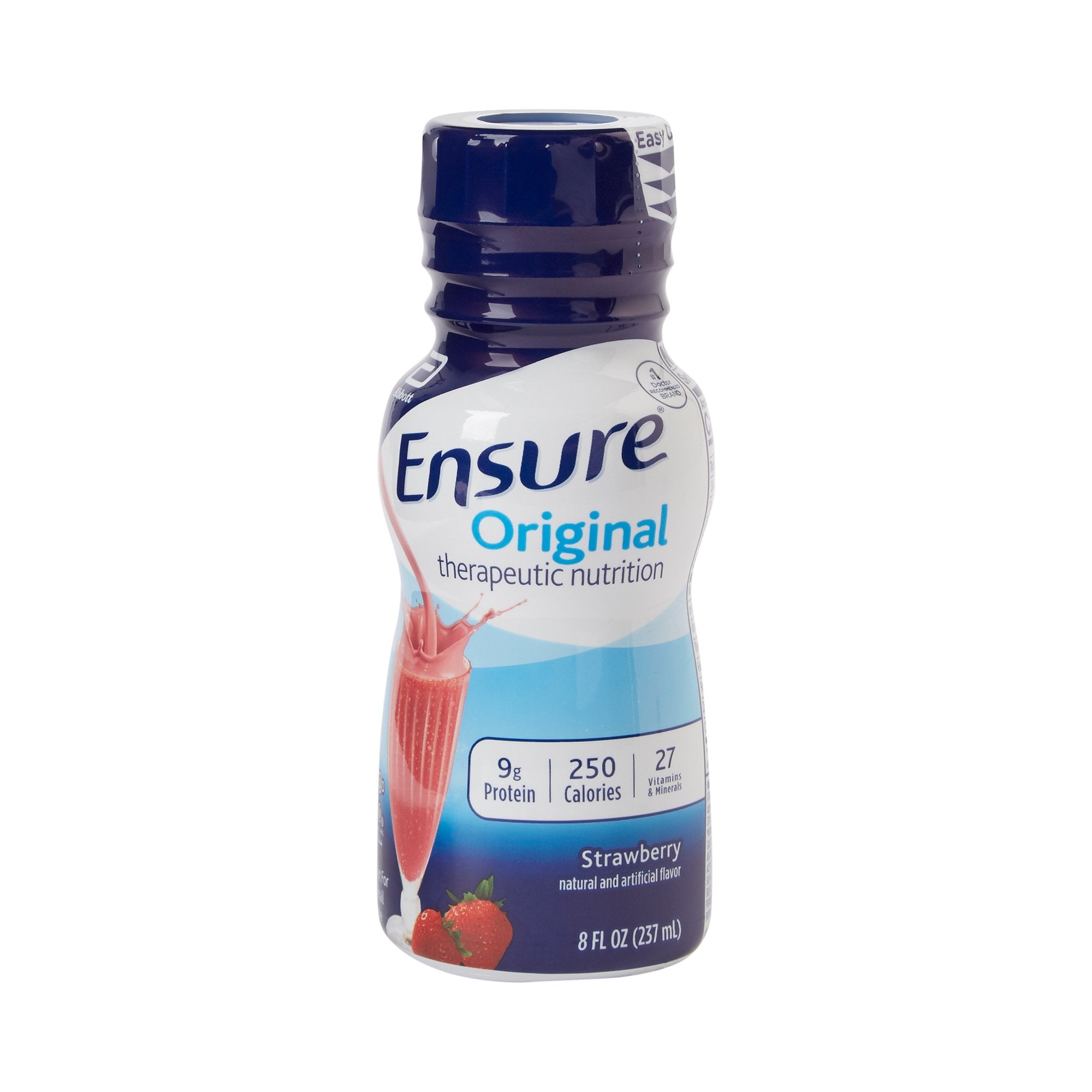 Oral Supplement Ensure® Original Therapeutic Nutrition Shake Strawberry Flavor Liquid 8 oz. Bottle