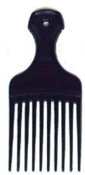 Hair Pick Dawn Mist 2-1/4 Inch Black Plastic, Packaging Type- Case