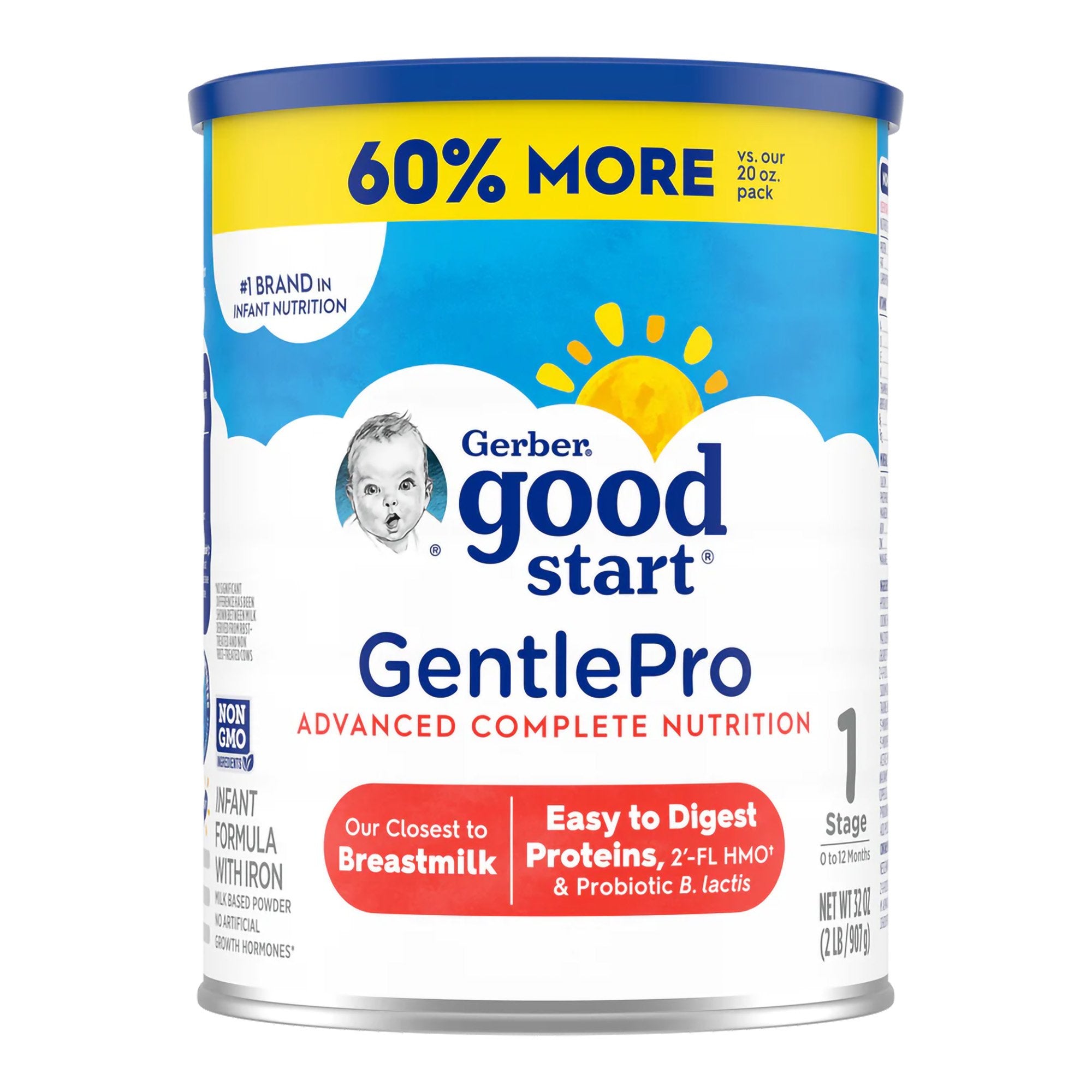 Infant Formula Gerber® Good Start® GentlePro Unflavored 32 oz. Can Powder Iron