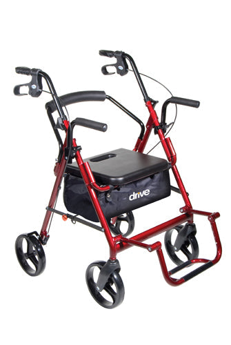 Duet Rollator/transport Chair Burgundy   All Care Store