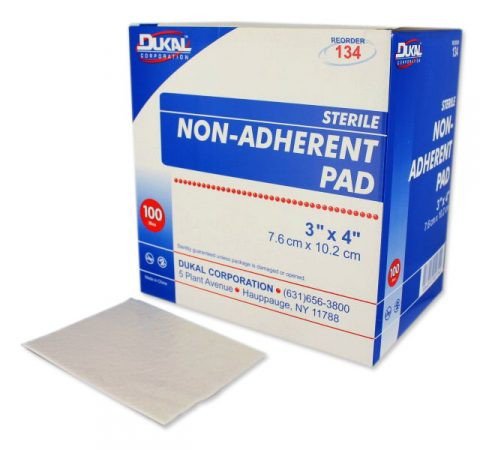 Non Adherent Dressing Dukal 3 X 4 Inch Sterile 1 per Pack