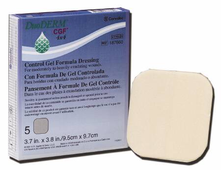 Hydrocolloid Dressing DuoDERM CGF Foam Backing 6 X 6 Inch Square Hydrocolloid