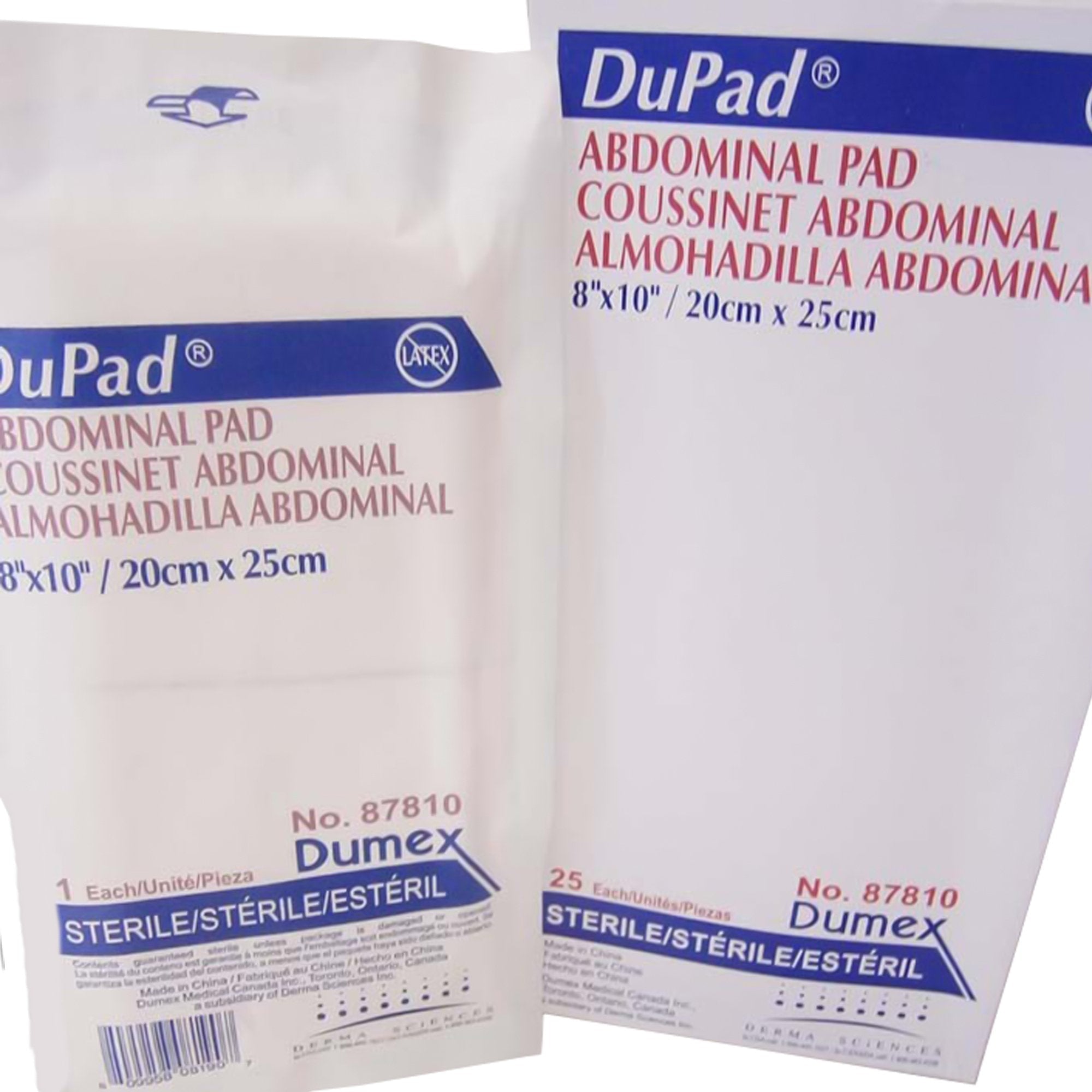 Abdominal Pad DuPad 8 X 10 Inch 1 Ply Sterile 1 per Pack