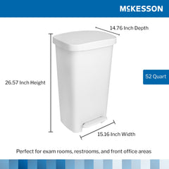 McKesson 52 quart white trash can