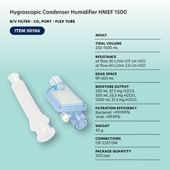 dynarex 30106 hygroscopic condenser humidifier hmef 1500 bv filter co2