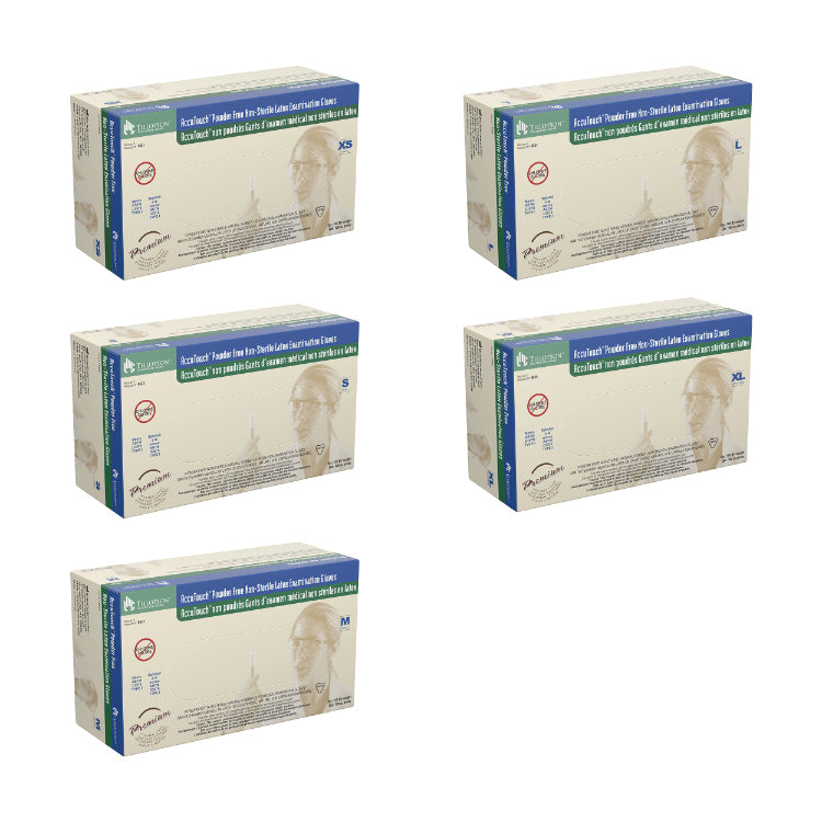 dynarex accutouch latex exam gloves powder free