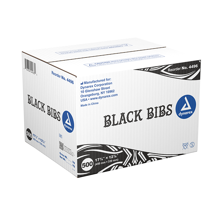 dynarex black bibs