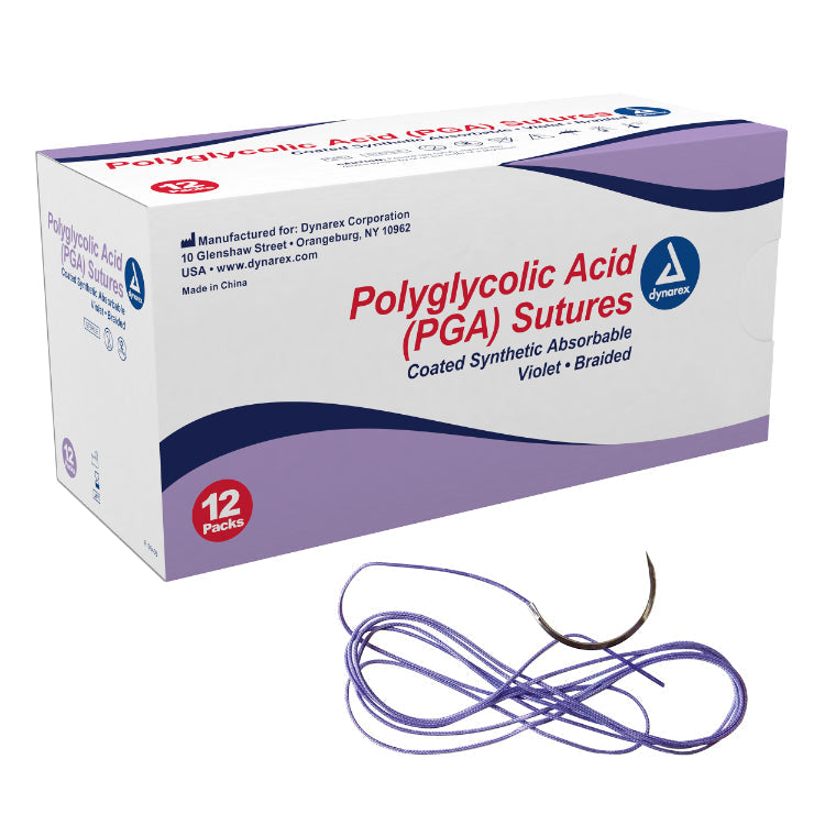 dynarex braided pga sutures