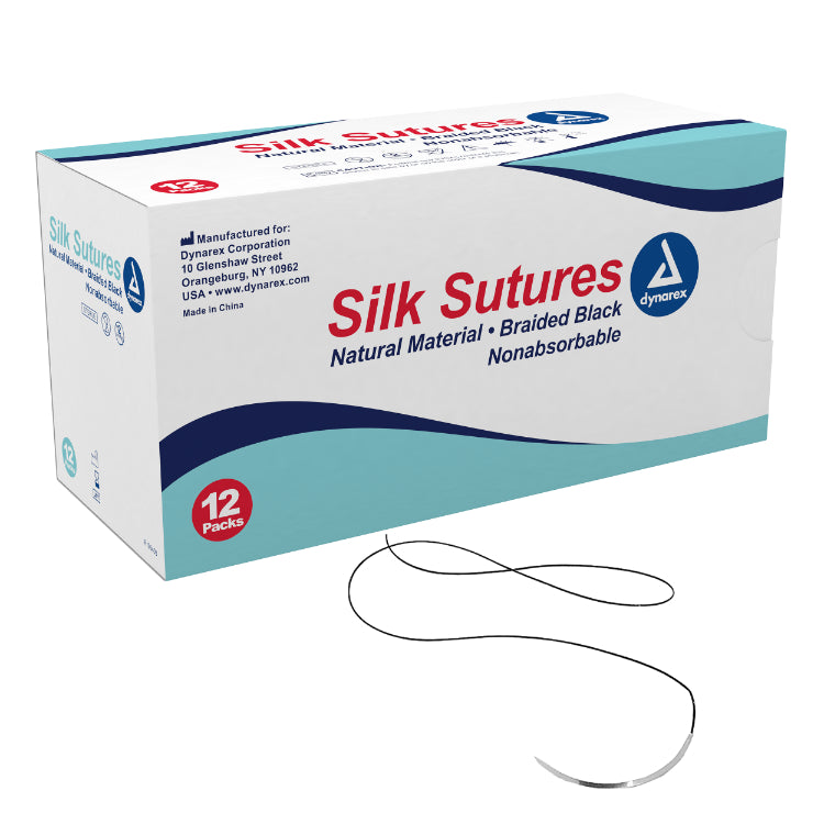 dynarex braided silk sutures