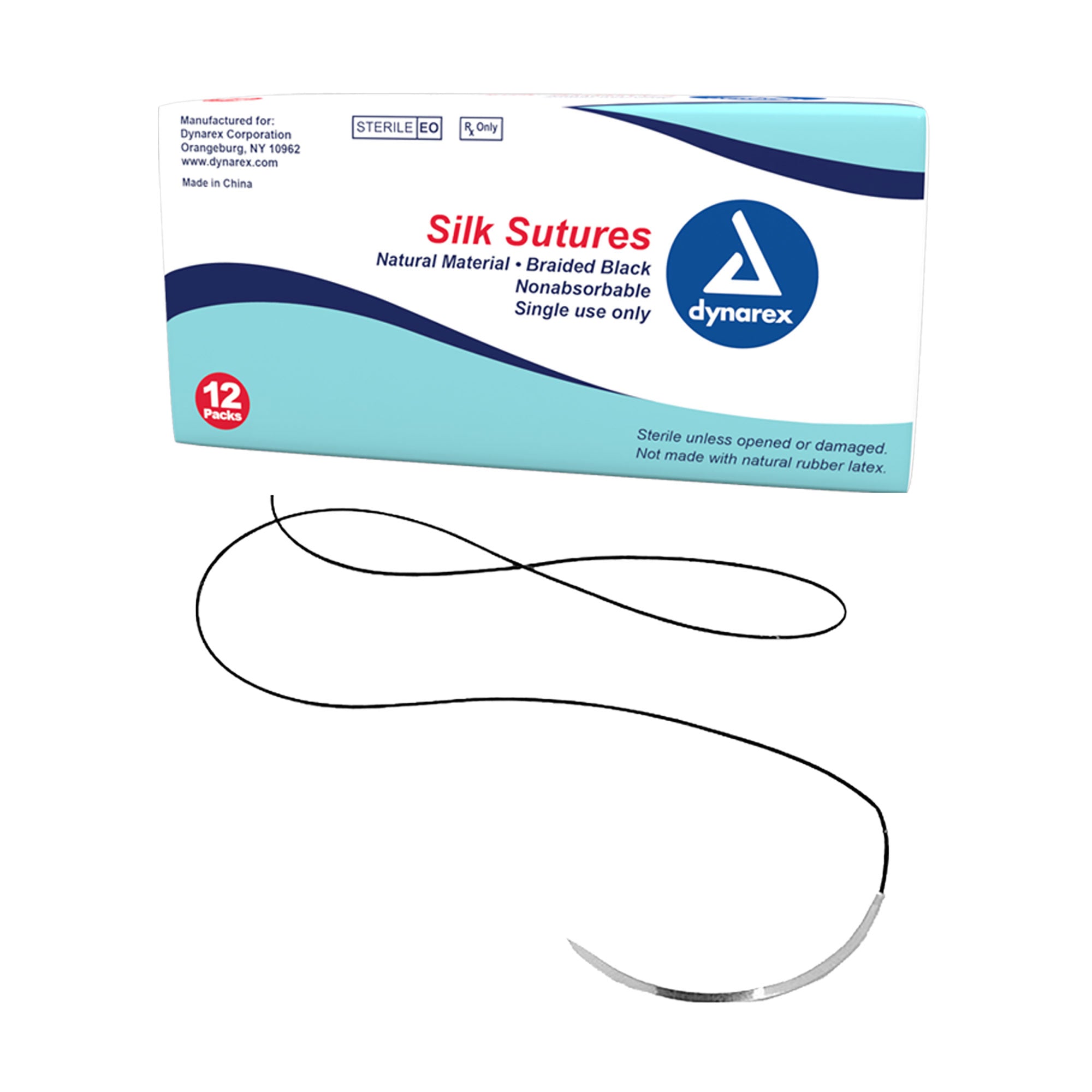 dynarex braided silk sutures