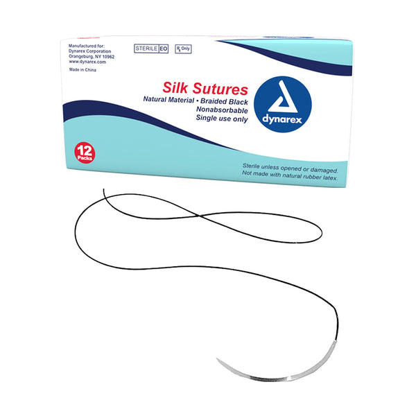 dynarex braided silk sutures