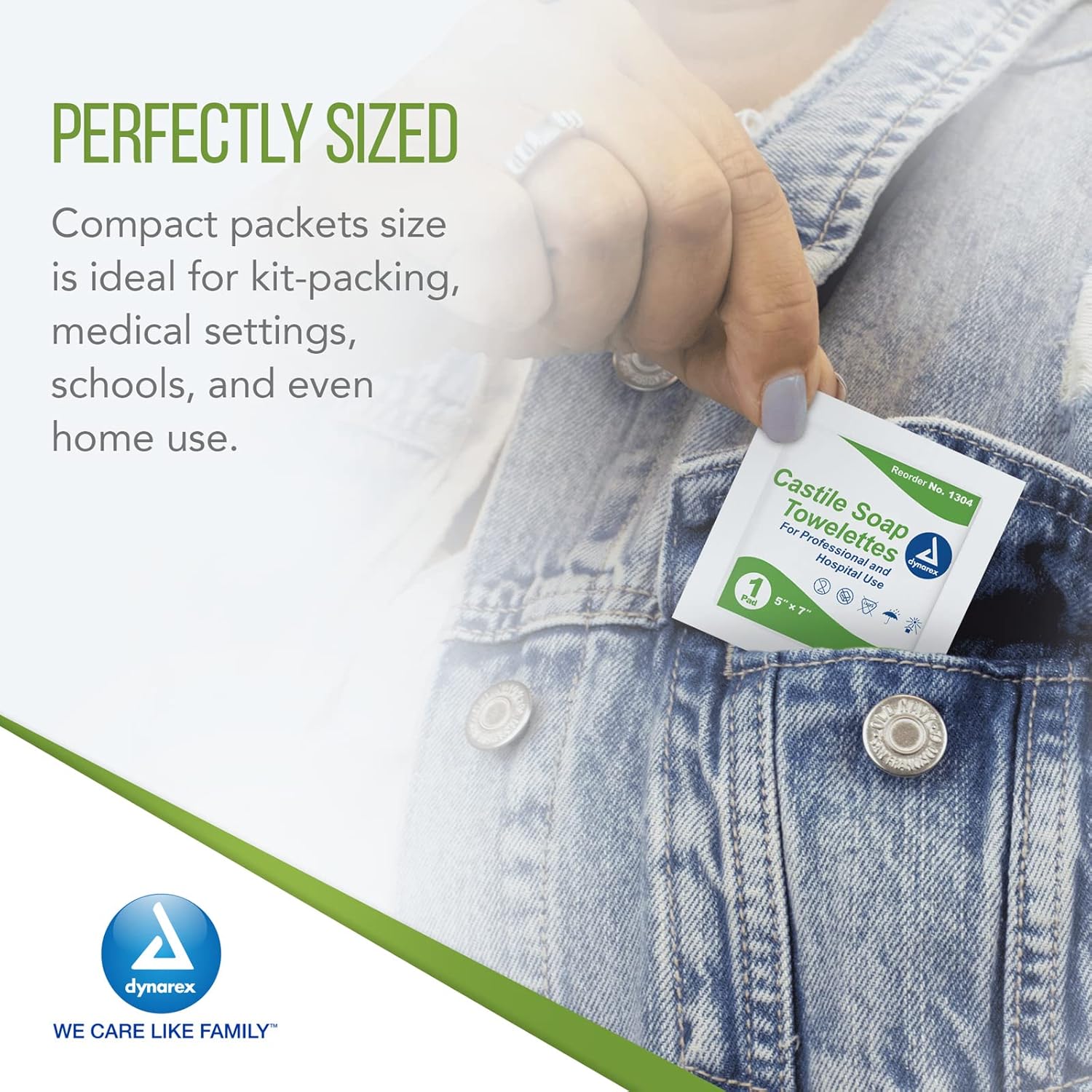 dynarex castile soap towelettes