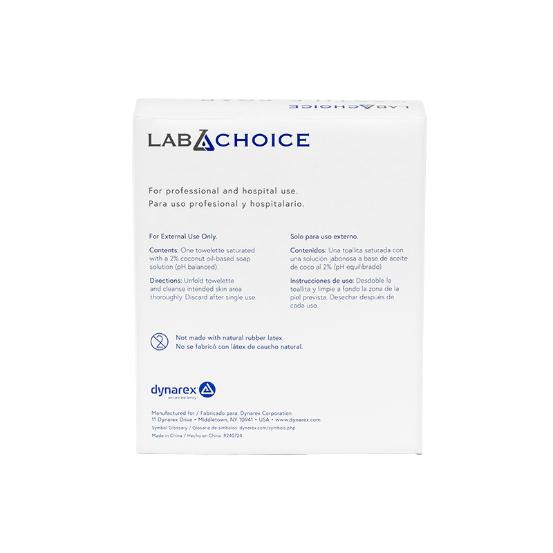 dynarex castile soap towelettes