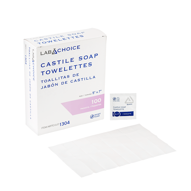 dynarex castile soap towelettes