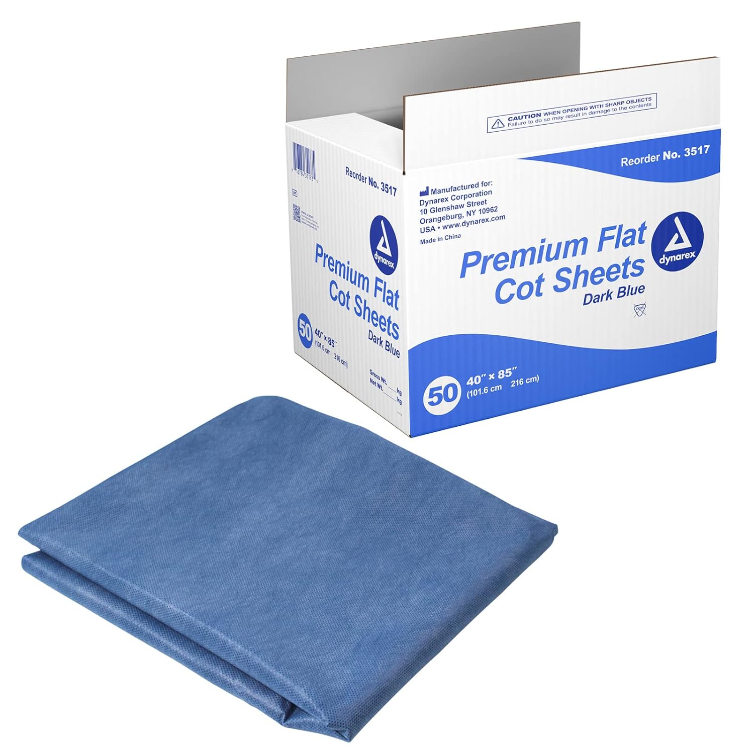 dynarex code blue care disposable cot sheets