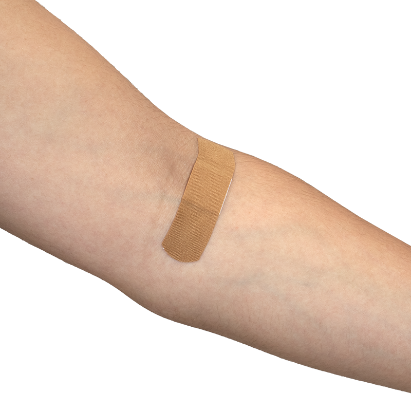 dynarex colorfit adhesive fabric bandages brown