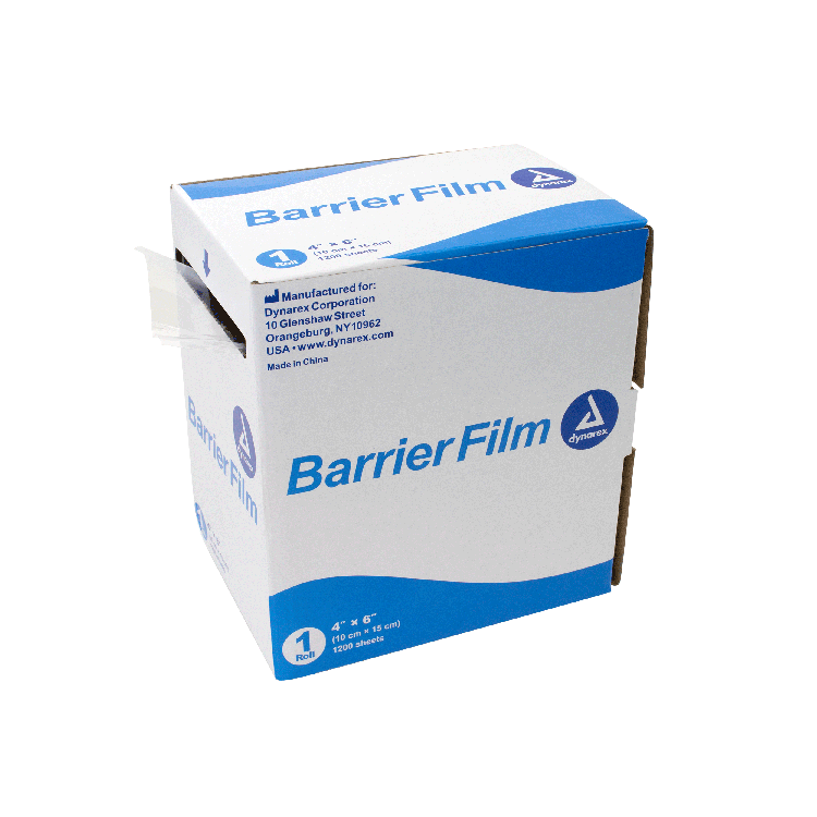 dynarex dental barrier films 1200bx 8cs