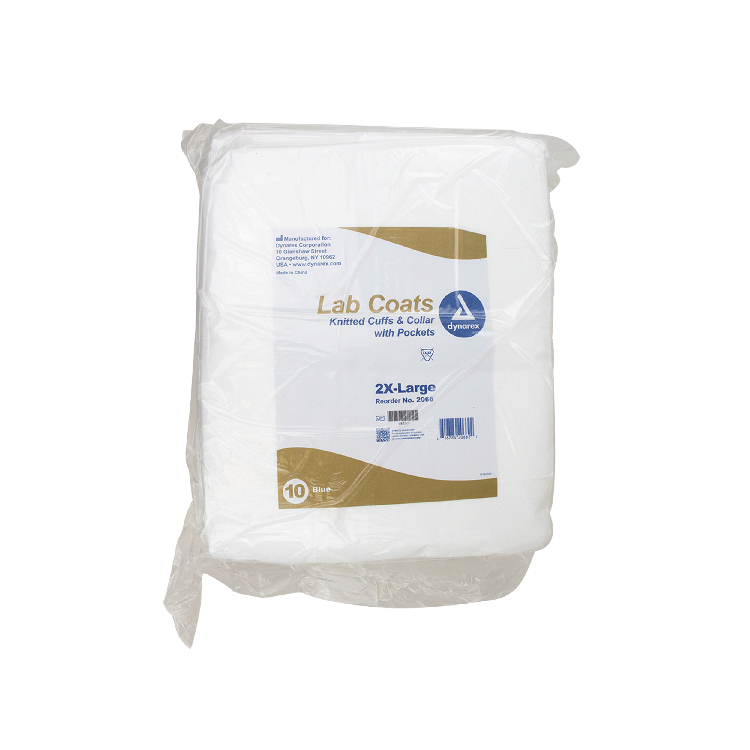 dynarex disposable lab coats with pockets