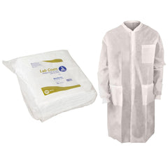 dynarex disposable lab coats with pockets