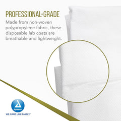 dynarex disposable lab coats with pockets