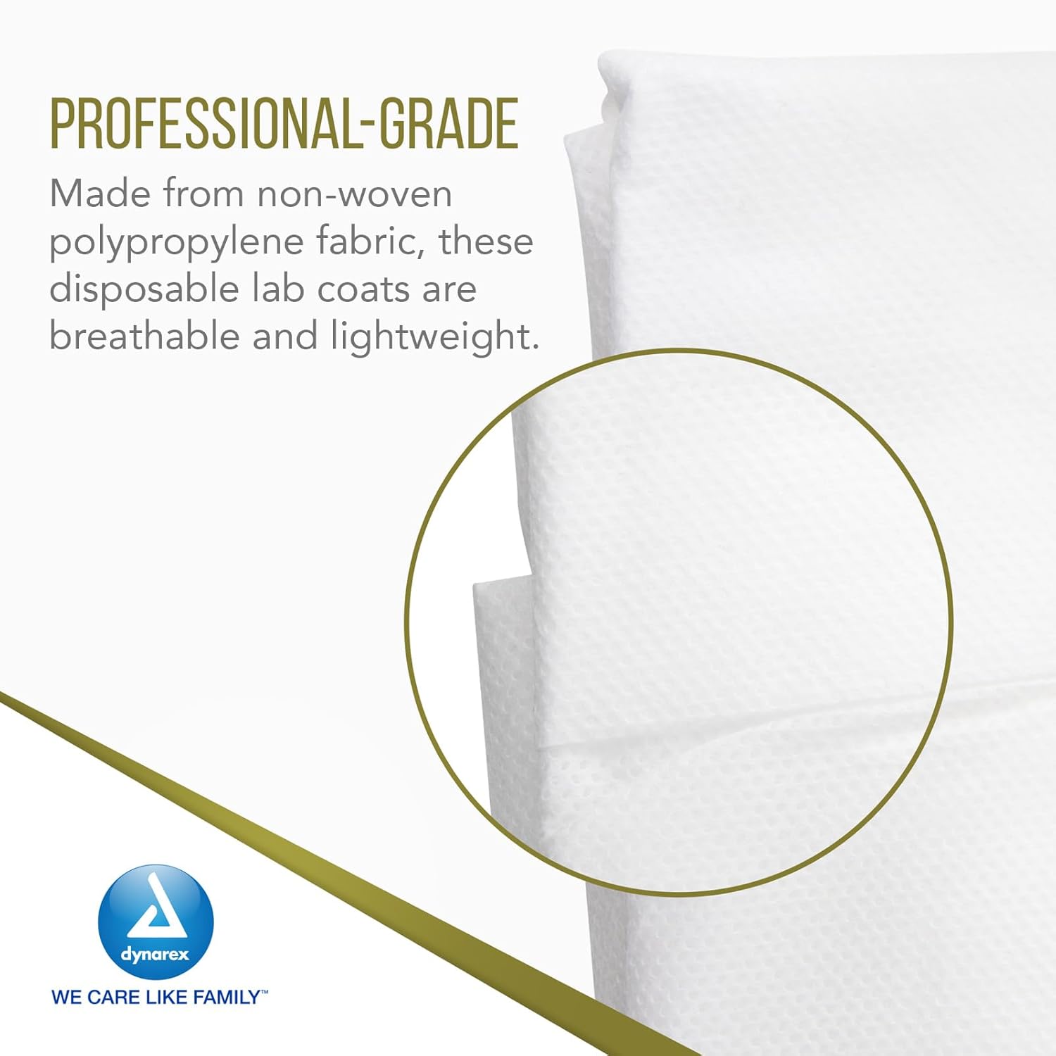 dynarex disposable lab coats with pockets